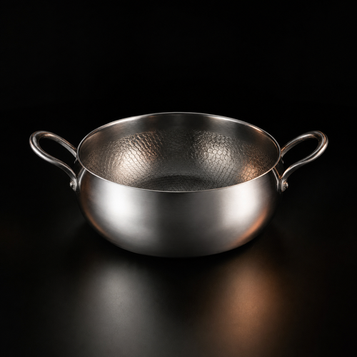 Hand-Hammered Deep Titanium Pot - image 1