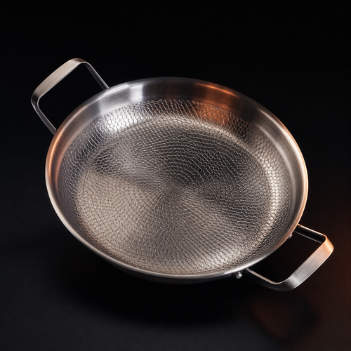 Hand-Hammered Titanium Pan with Two Handles - image 2