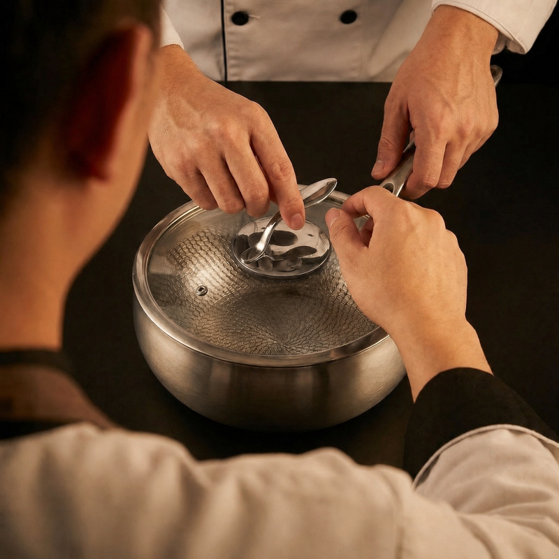 Hand-Hammered Titanium Sauté Pan - image 4