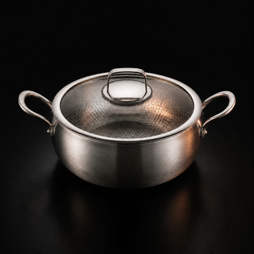 Hand-Hammered Deep Titanium Pot - image 2