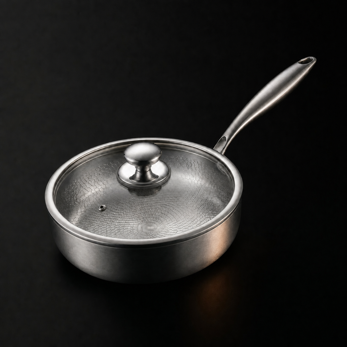 Hand-Hammered High-Wall Titanium Pan - image 3