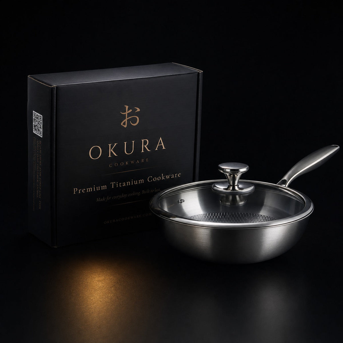 Hand-Hammered Titanium Wok Pan with Flat Base - image 2